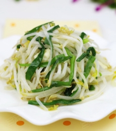 韭菜炒银芽